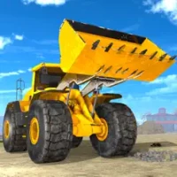 Construction city Excavator 3d