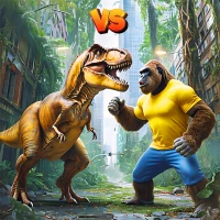 Apes vs Dinosaur Fighting Game